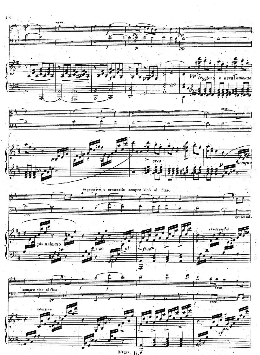 Piano Trio No.1 in d Minor Op.49（d小调第一钢琴三重奏·第四乐章）