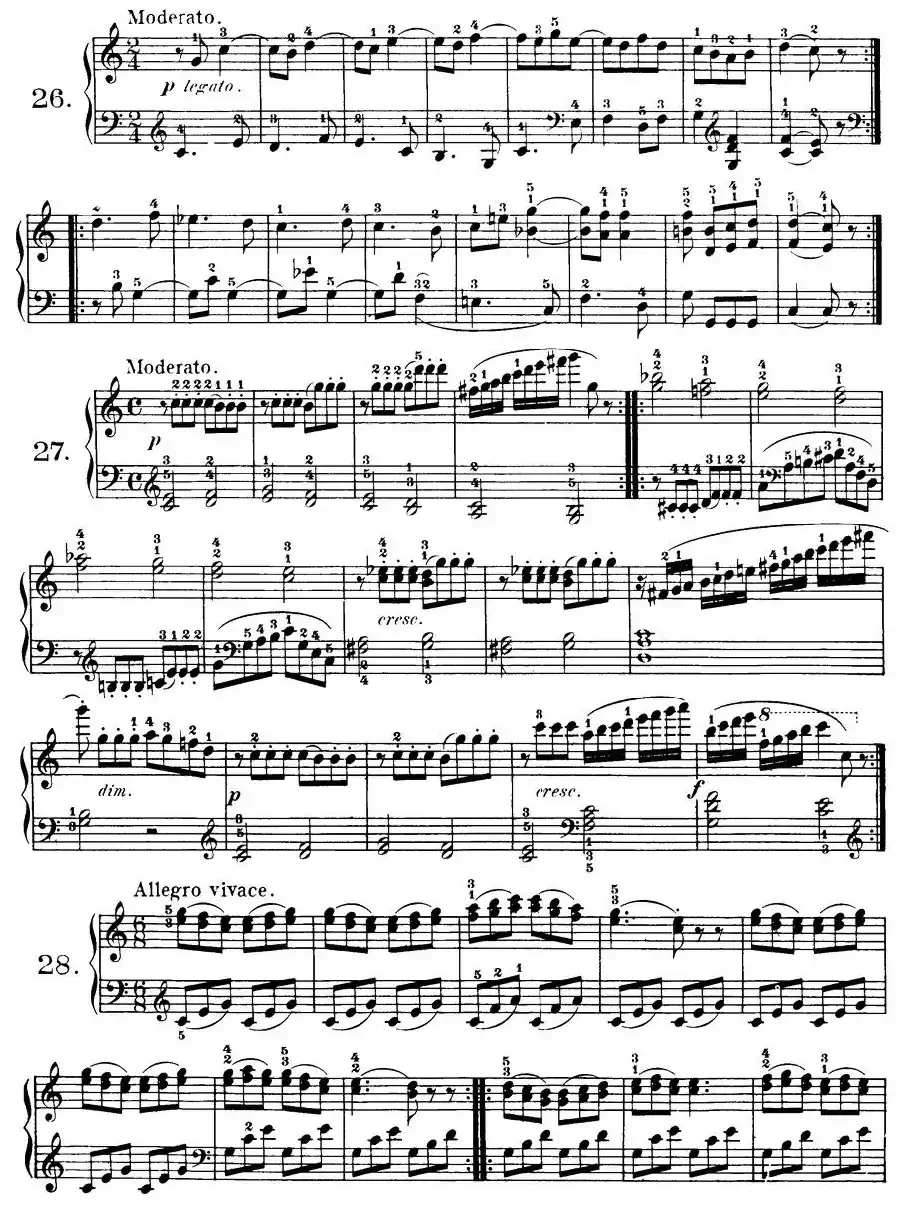 Czerny - 100 Progressive Studies Op.139（22—36）