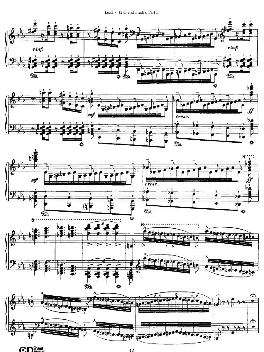 12 Grand Etudes S.137（12首华丽的练习曲·8）