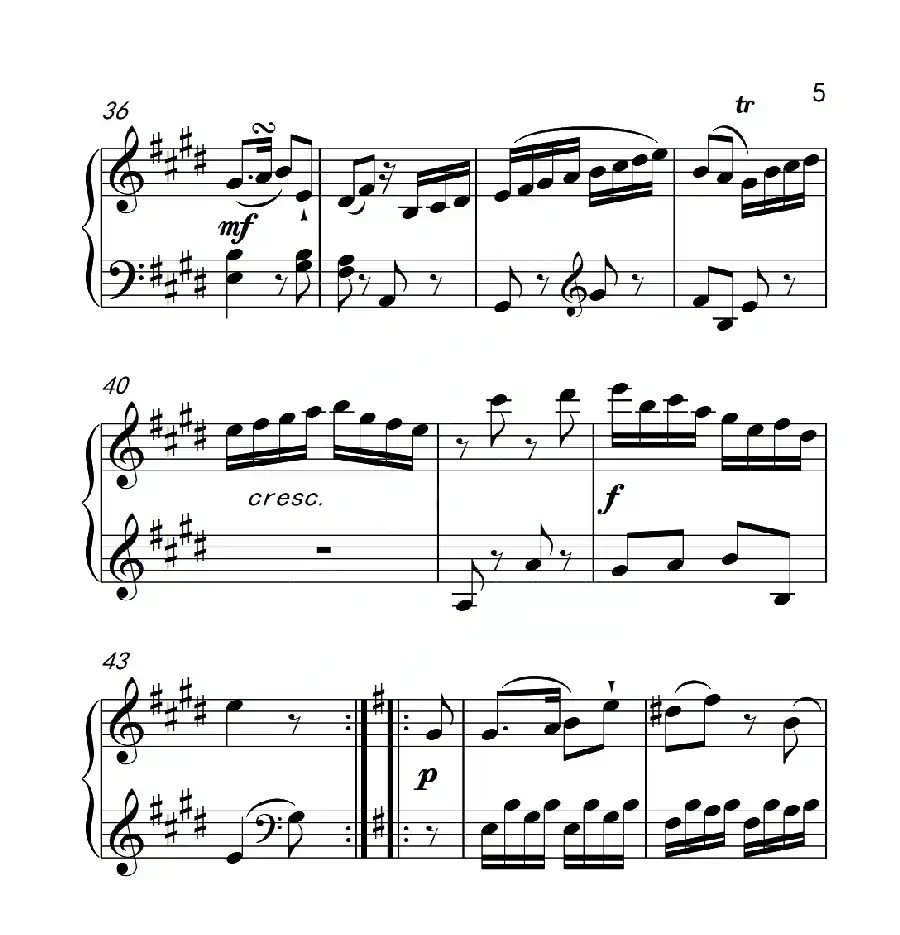 第六级A组 奏鸣曲(中国音乐学院钢琴考级作品1~6级)