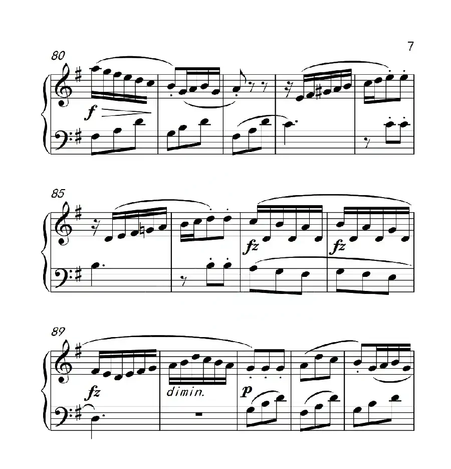 第三级B组 小奏鸣曲(中国音乐学院钢琴考级作品1~6级)