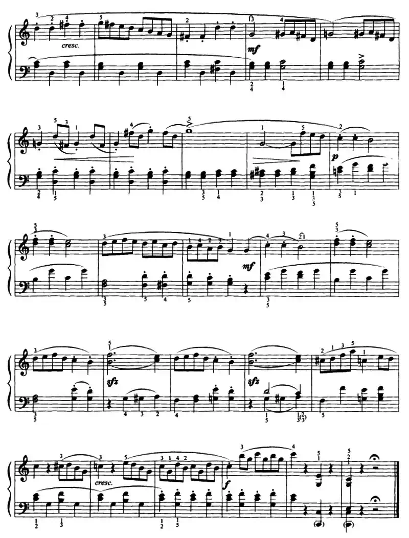 C大调小奏鸣曲（第一乐章 Op.83）