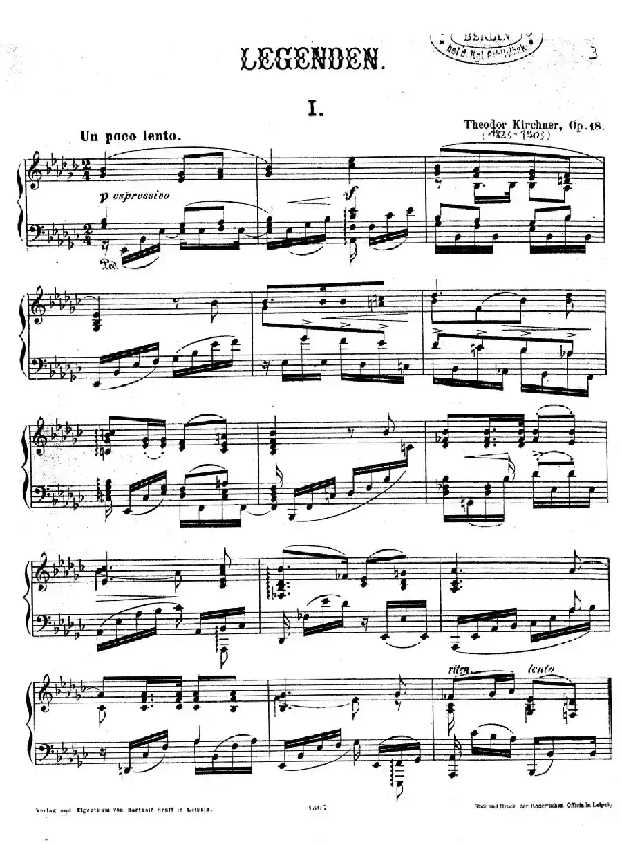 Legenden Op.18（9首传奇·Ⅰ）