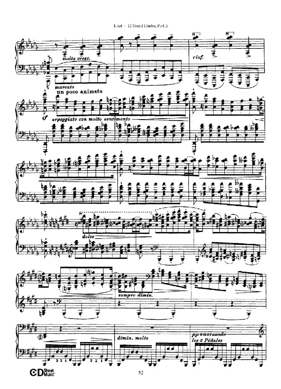 12 Grand Etudes S.137（12首华丽的练习曲·11）
