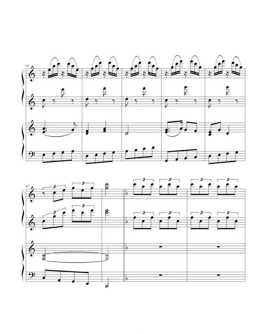 小松树(四手联弹)