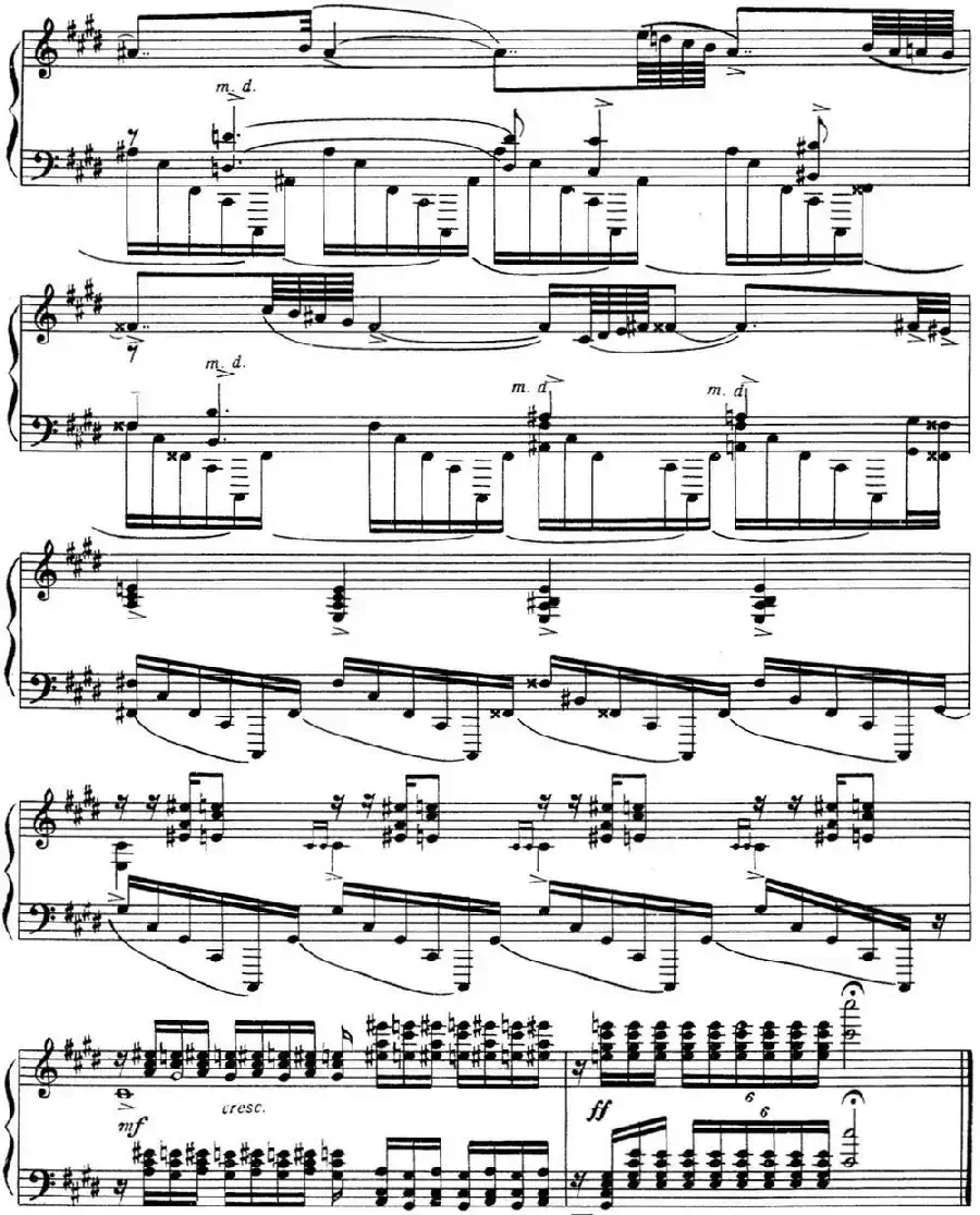 拉赫玛尼诺夫 音画练习曲8或9 Etudes tableaux Op.33 No.8