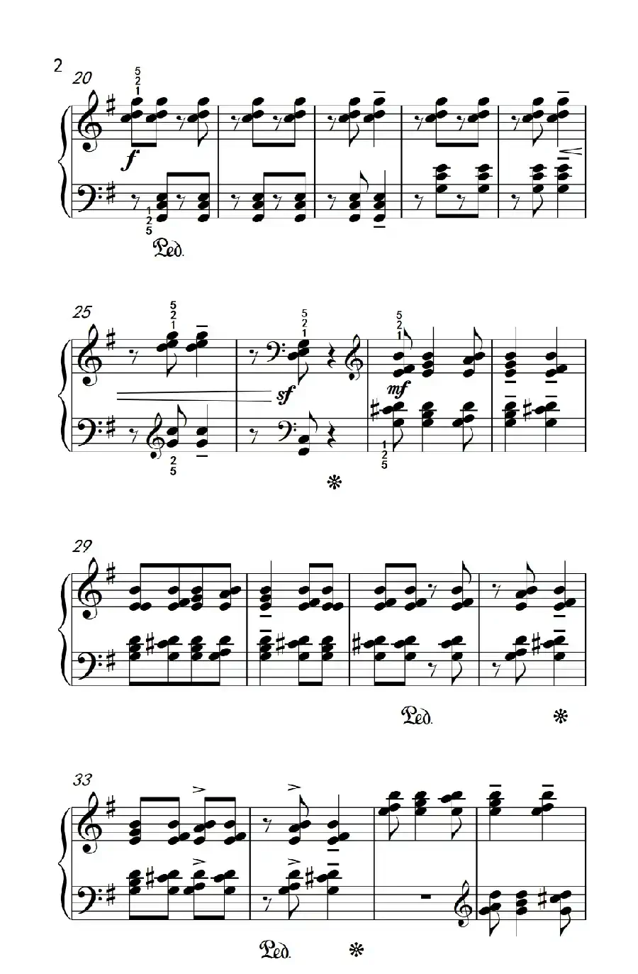 和弦齐奏与旋律和音（巴托克 小宇宙 钢琴教程 5）