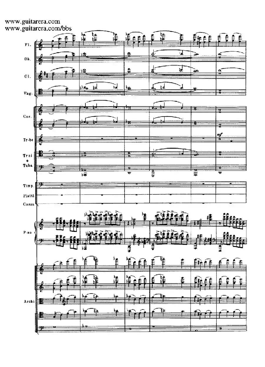 c小调第二钢琴协奏曲 Op.18（第三乐章总谱P25——37）