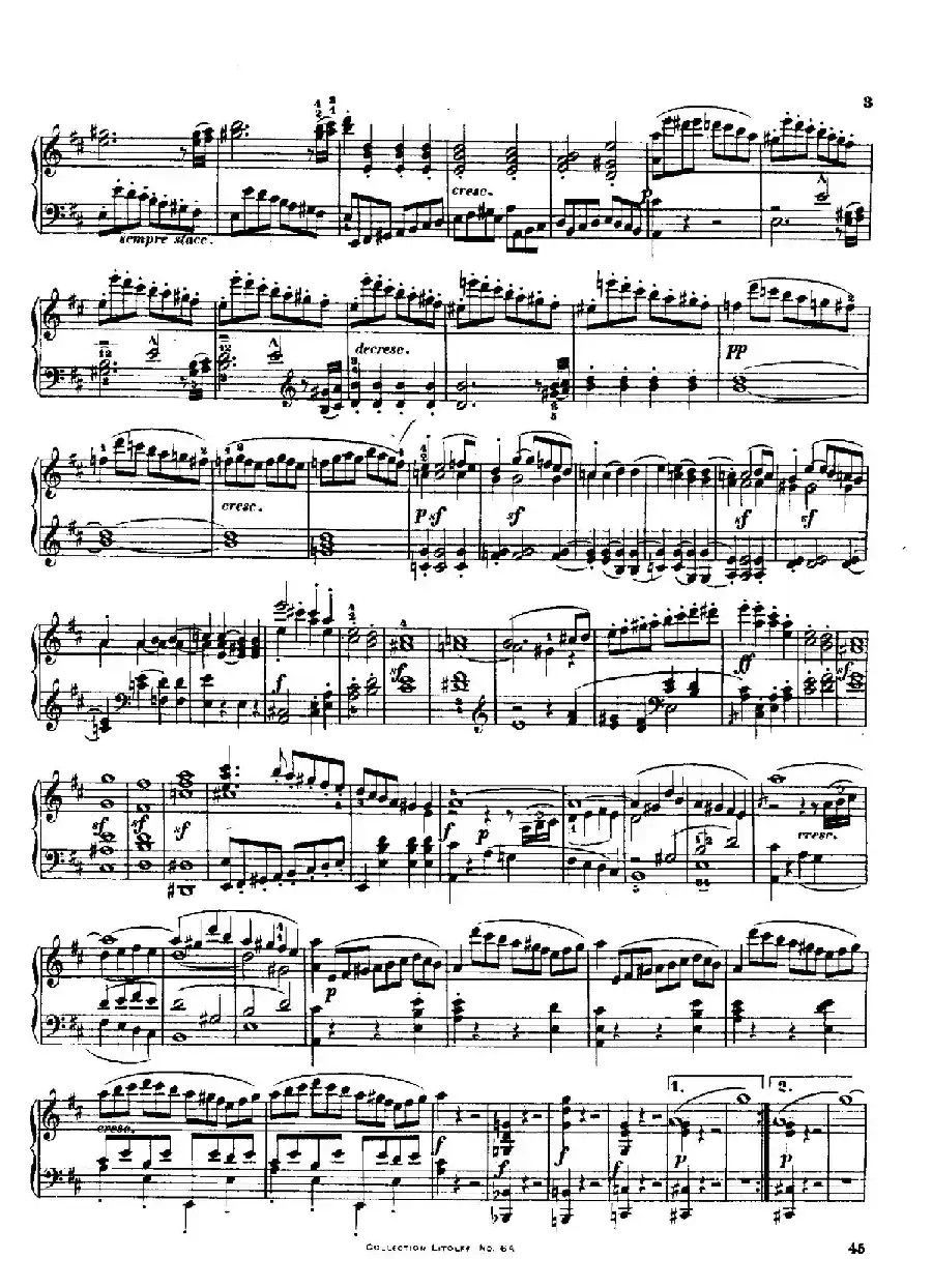 String Quartet No.3 in D Major Op.18-3（D大调第三弦乐四重奏·钢琴独奏版）