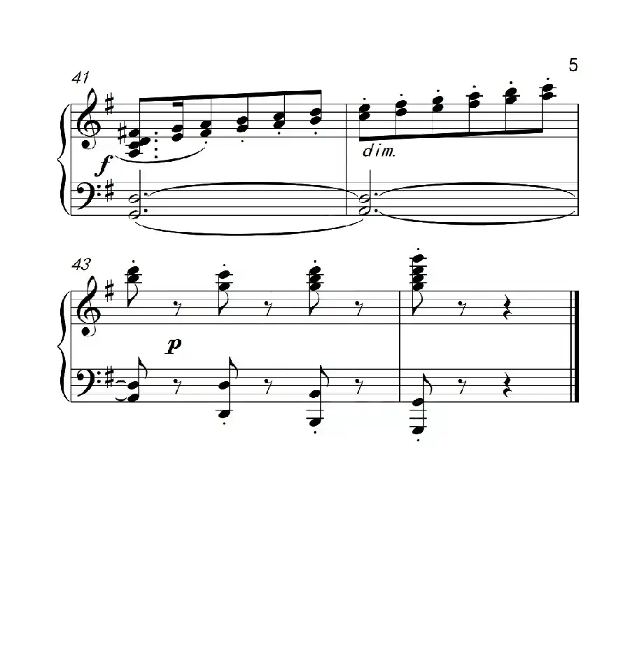 第四级 儿童短曲（中国音乐学院钢琴考级作品1~6级）