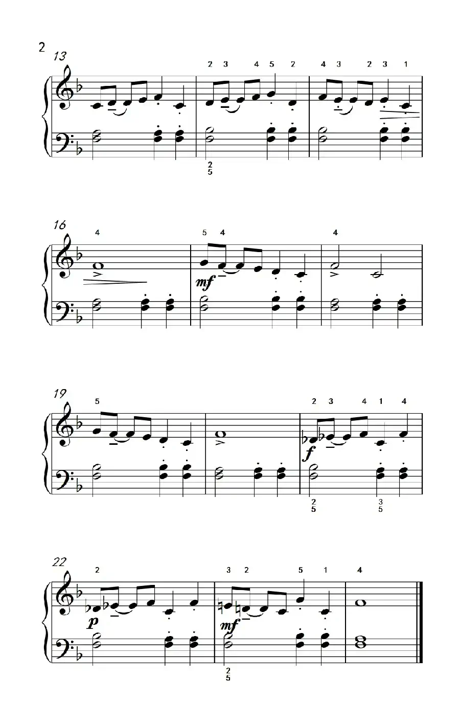 西班牙节日（约翰·汤普森 成人钢琴教程 第一册）