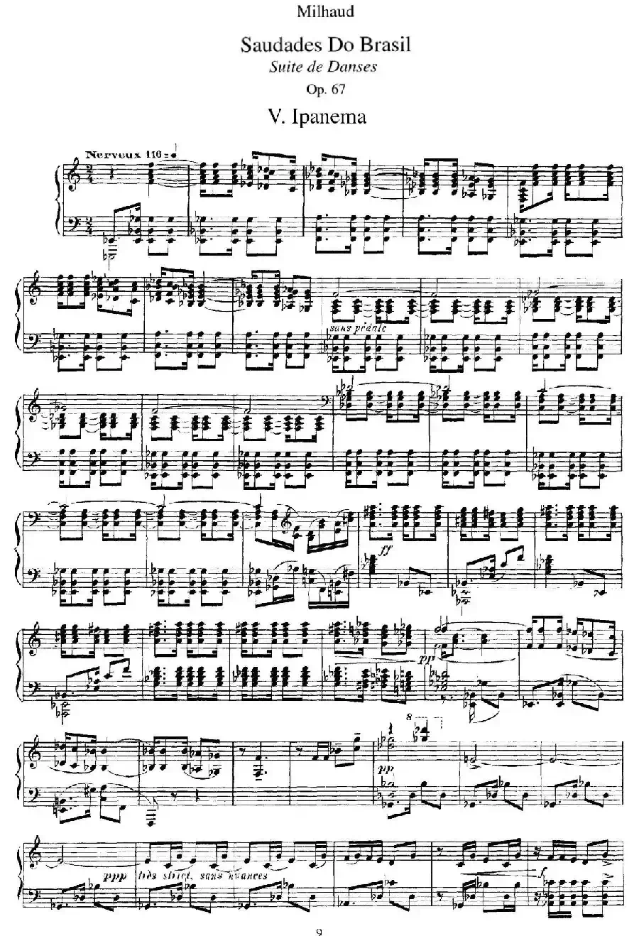 Saudados do Brasil Op.67（巴西回忆·Ⅴ）