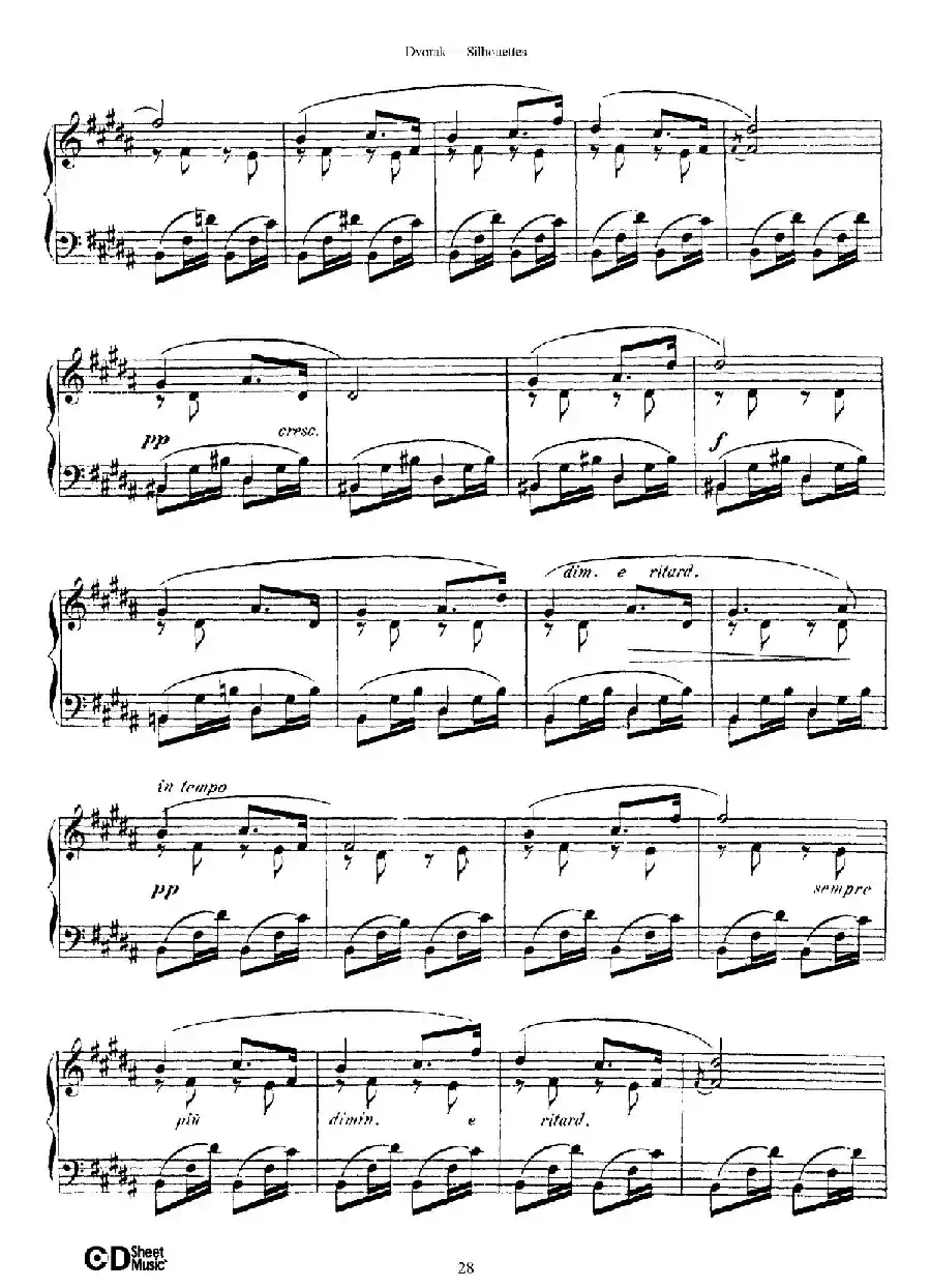 12 Silhouettes Op.8（12首剪影·9）