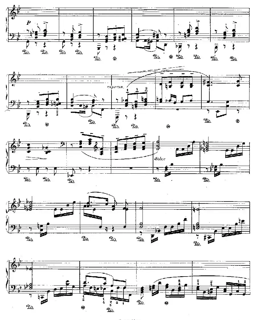 12 Etudes For The Left Hand Op.92 No.7（12首为左手而作的钢琴练习曲）