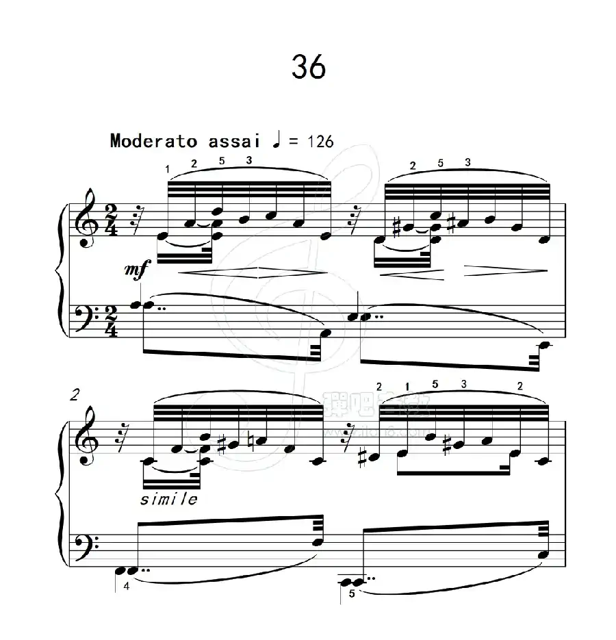 练习曲 36（克拉莫钢琴练习曲60首）