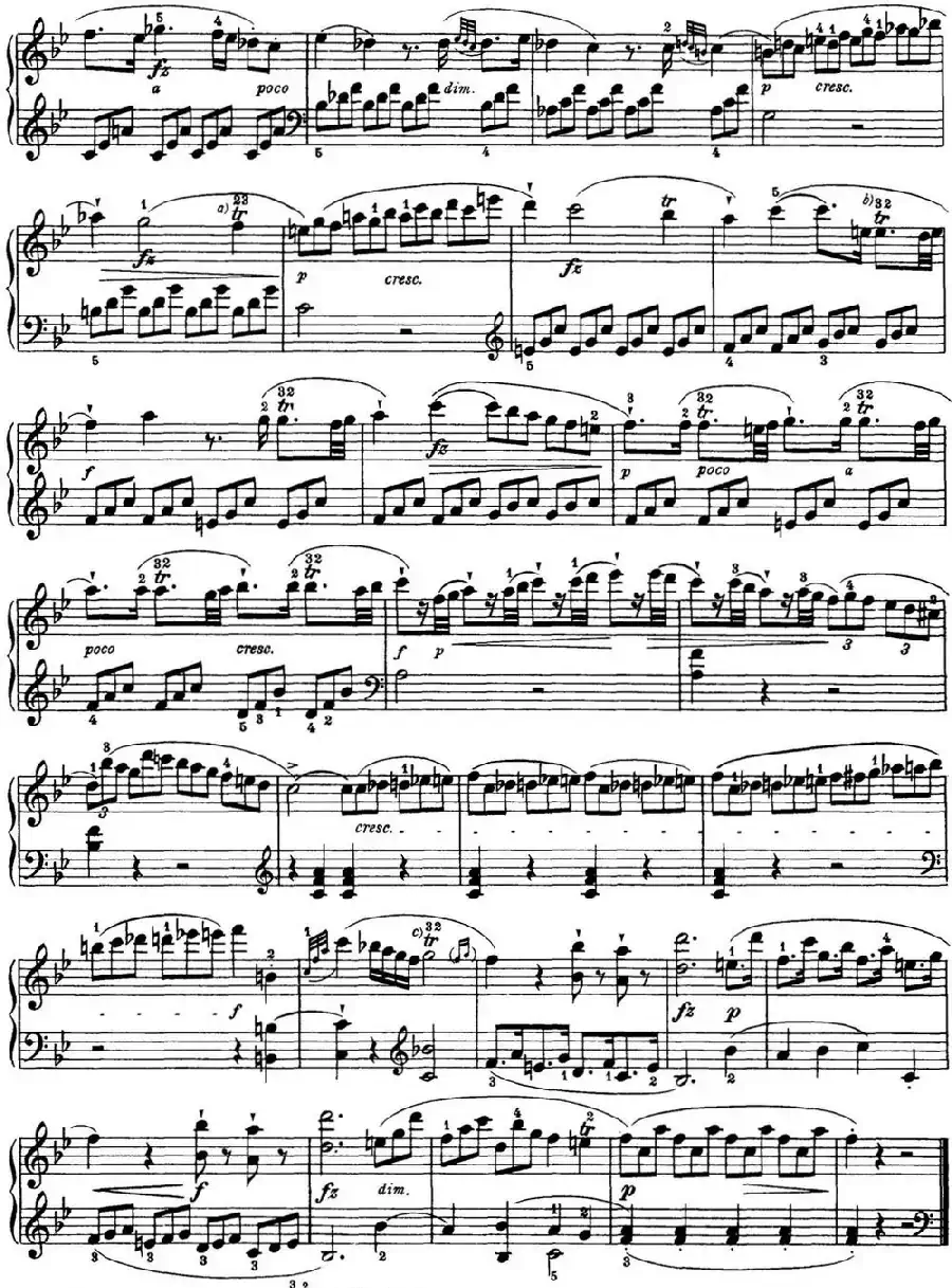 海顿 钢琴奏鸣曲 Hob XVI 41 in B-flat major