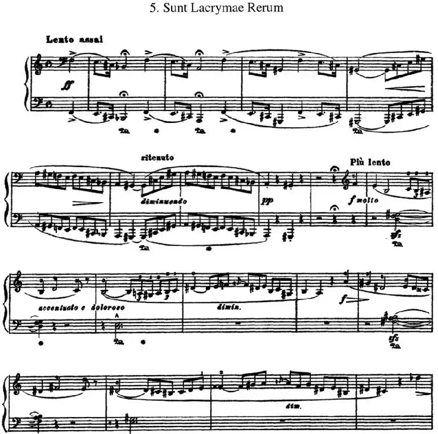 李斯特 旅游岁月 第三集 S.163 No.5 悲歌