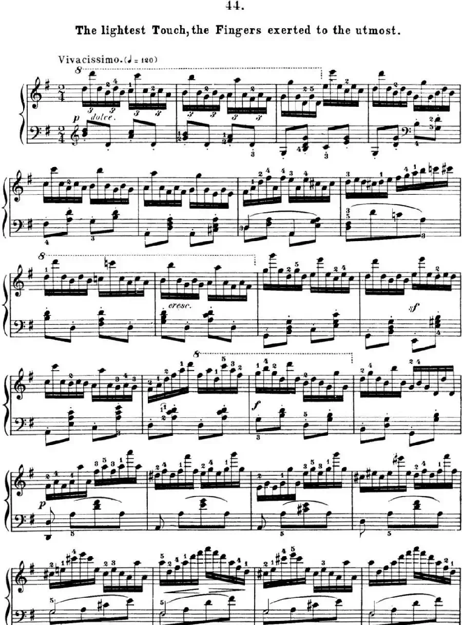 50首车尔尼Op.740钢琴手指灵巧技术练习曲(NO.44)