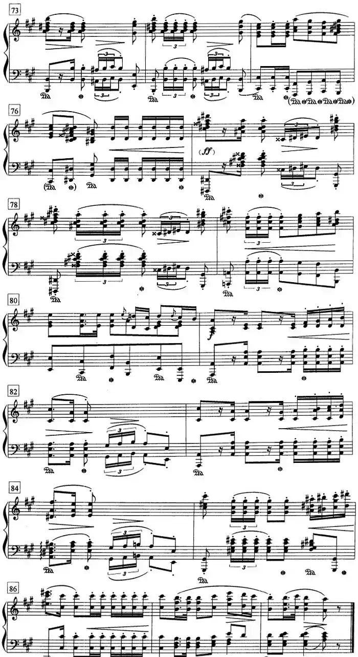 钢琴教程第八级 中外乐曲（A大调波兰舞曲 Op.40 No.1）