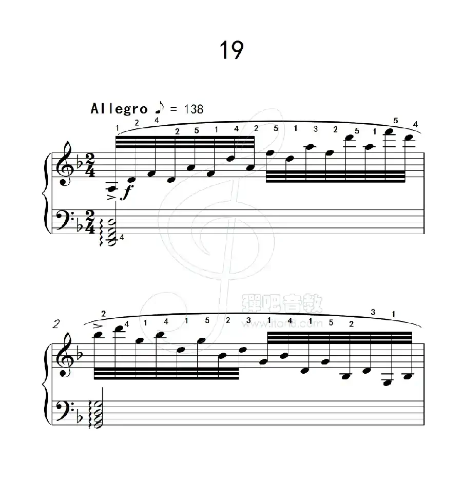 练习曲 19(克拉莫钢琴练习曲60首)