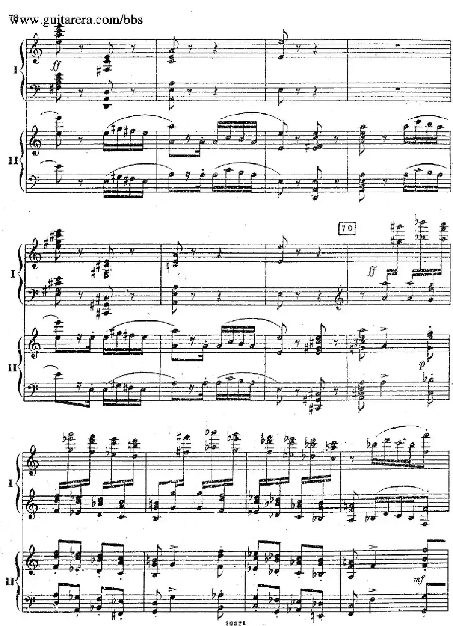 Rhapsody On A Theme Of Paganini Op.43（帕格尼尼主题狂想曲·双钢琴）（P61——87）