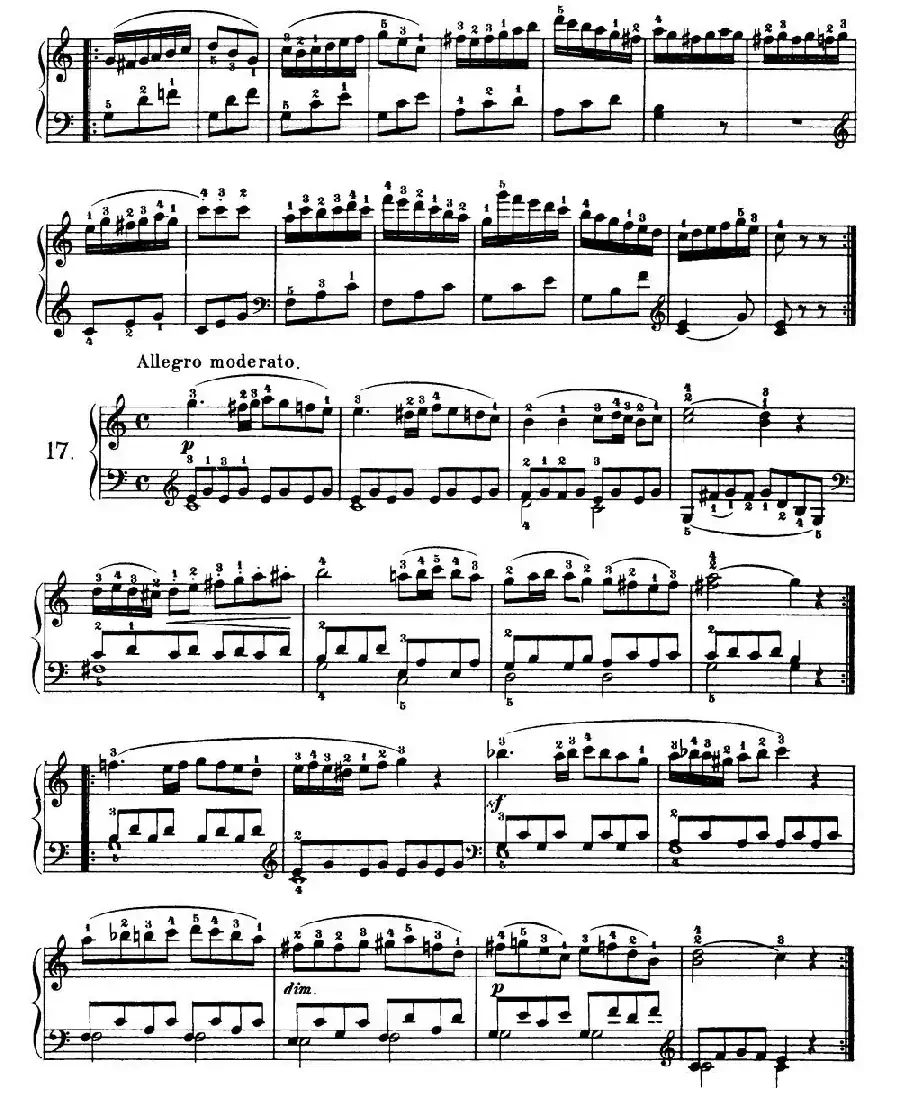 One Hundred and Ten Easy and Progressive Exercises Op.453（车尔尼110首简易练习曲 11——20）