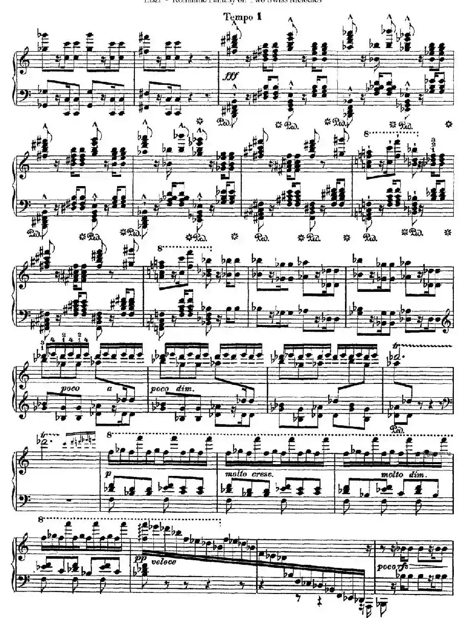 Romantic Fantasy on 2 Swiss Melodies Op.5（浪漫幻想曲）