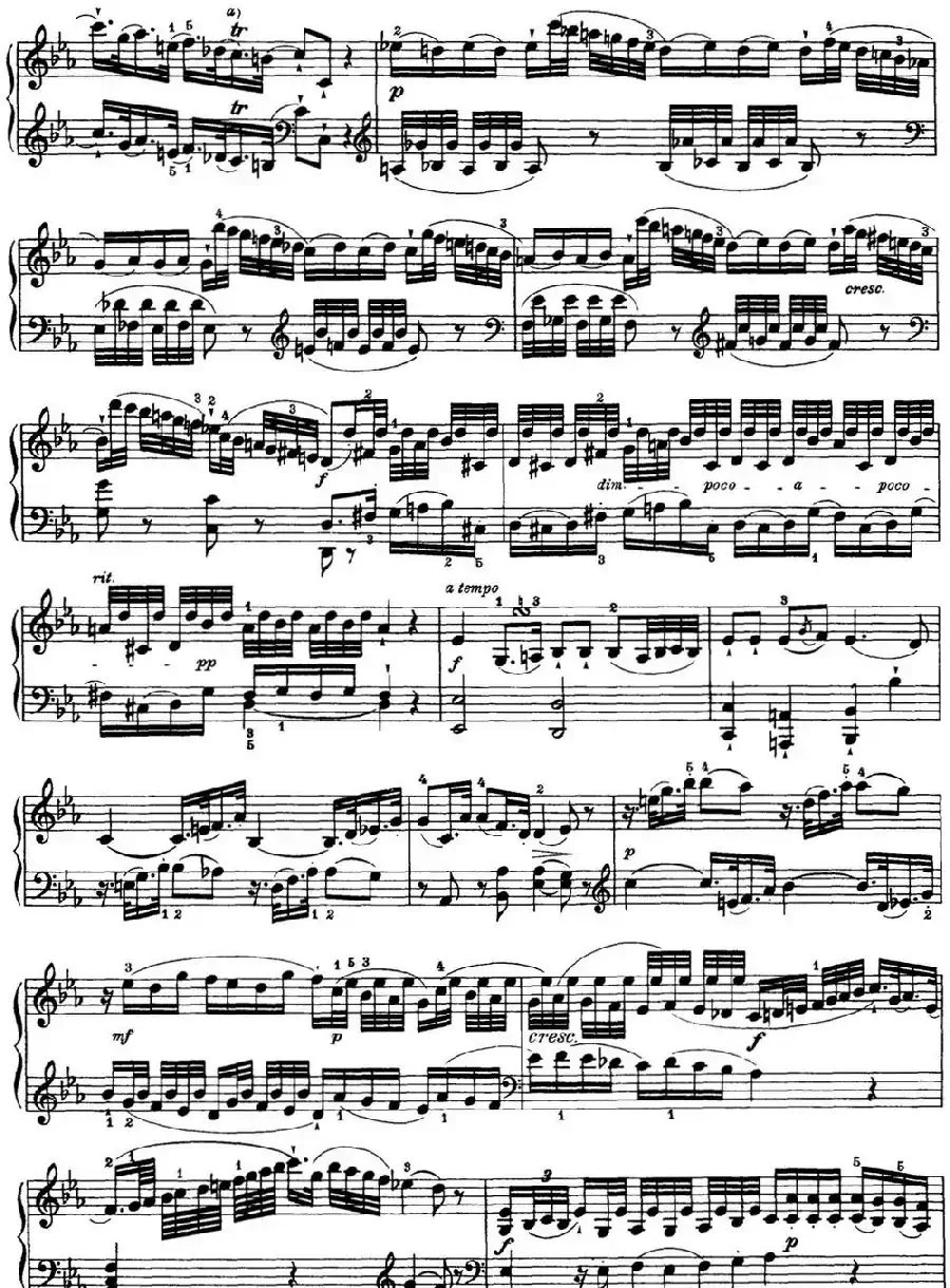 海顿 钢琴奏鸣曲 Hob XVI 25 in E-flat major