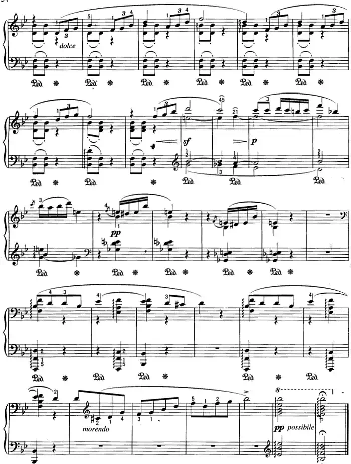 不可不弹的世界钢琴名曲：如歌的行板