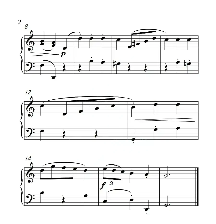 第一级B组 小步舞曲（中国音乐学院钢琴考级作品1~6级）