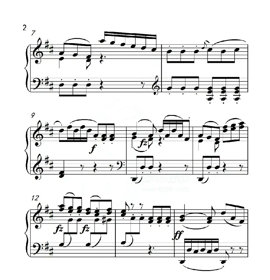 第五级B组 回旋曲(中国音乐学院钢琴考级作品1~6级)