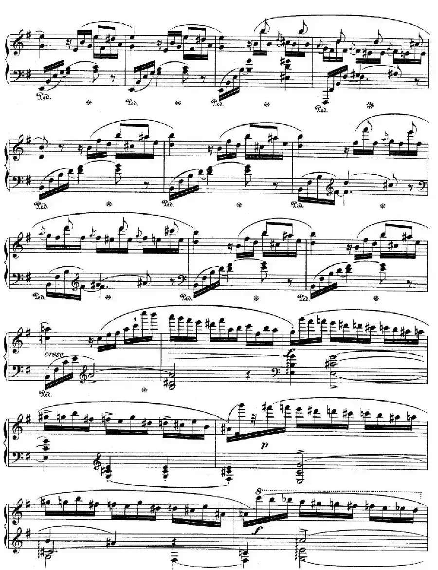 e小调第一钢琴协奏曲 Op.11（钢琴独奏版·第一乐章）