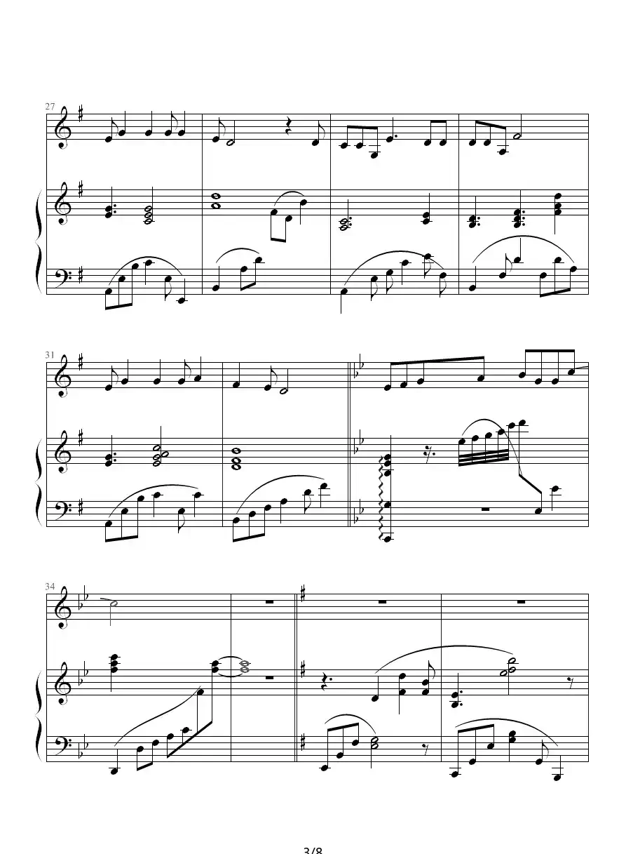 Ending（钢琴伴奏谱）