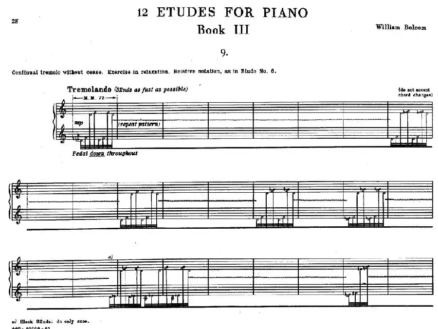 12 Etudes for Piano（博尔科姆12首钢琴练习曲·9）