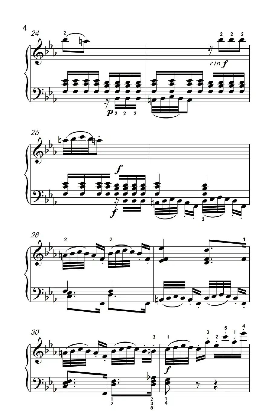 奏鸣曲 Opus 7 第四乐章(贝多芬奏鸣曲集 2)