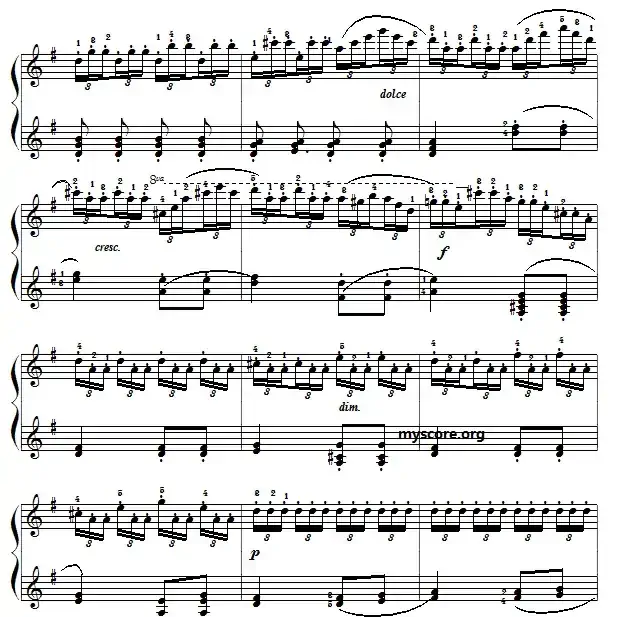 车尔尼（Czerny）849第12首曲谱及练习指导