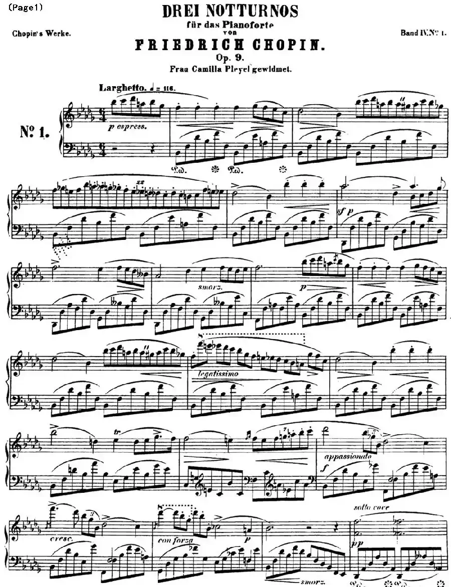 降b小调夜曲Op.9(NO.1)