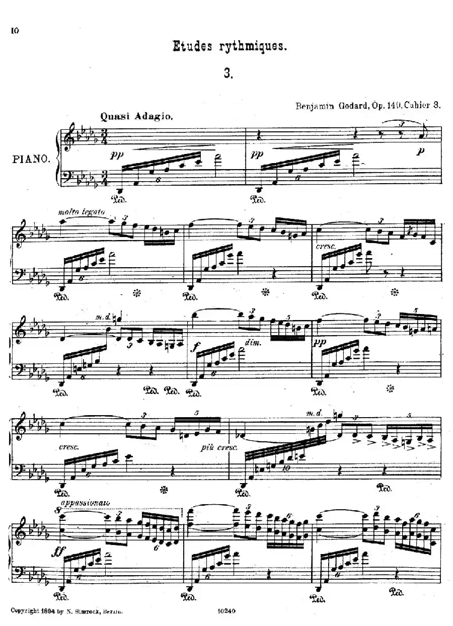 Etudes Rythmiques Op.149（节奏练习曲集）（3）
