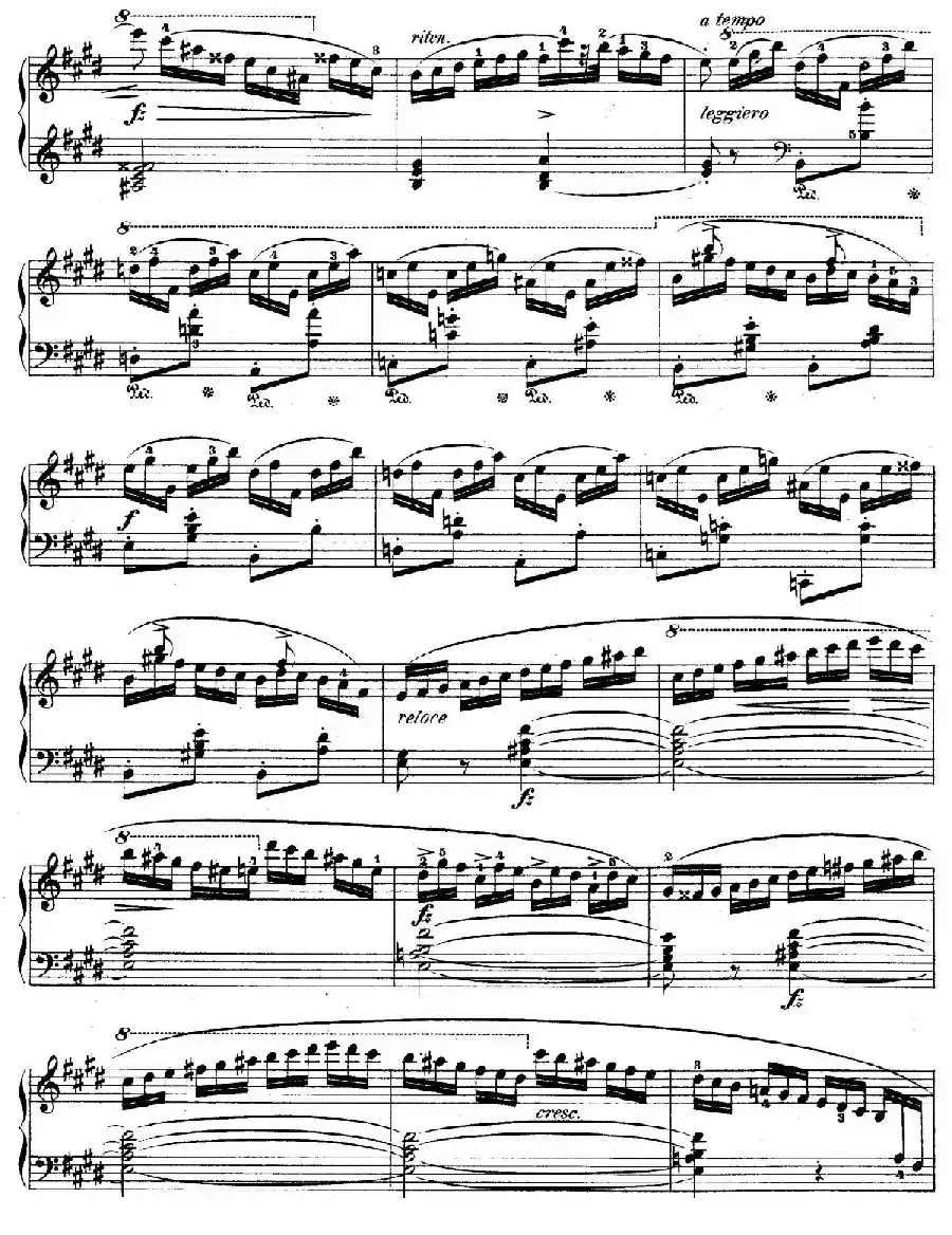 e小调第一钢琴协奏曲 Op.11（（钢琴独奏版·第三乐章）