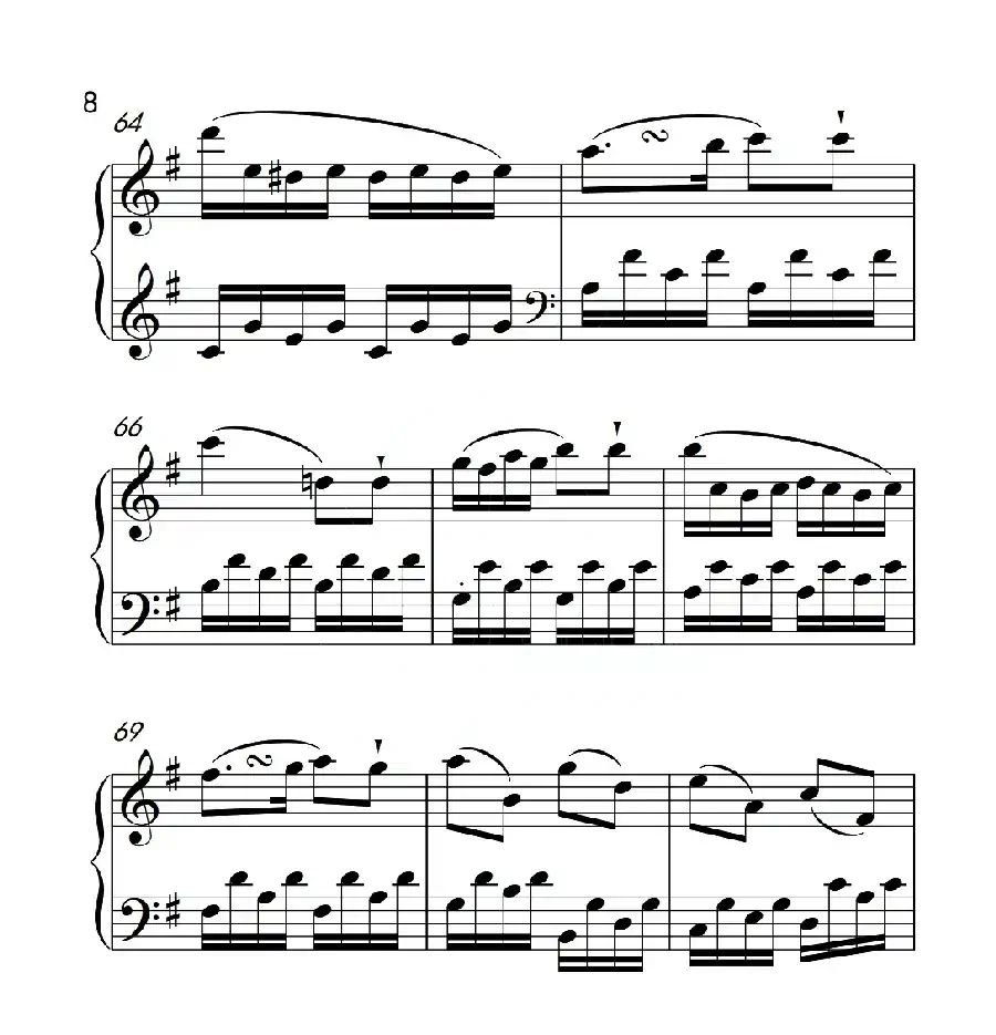 第六级A组 奏鸣曲(中国音乐学院钢琴考级作品1~6级)