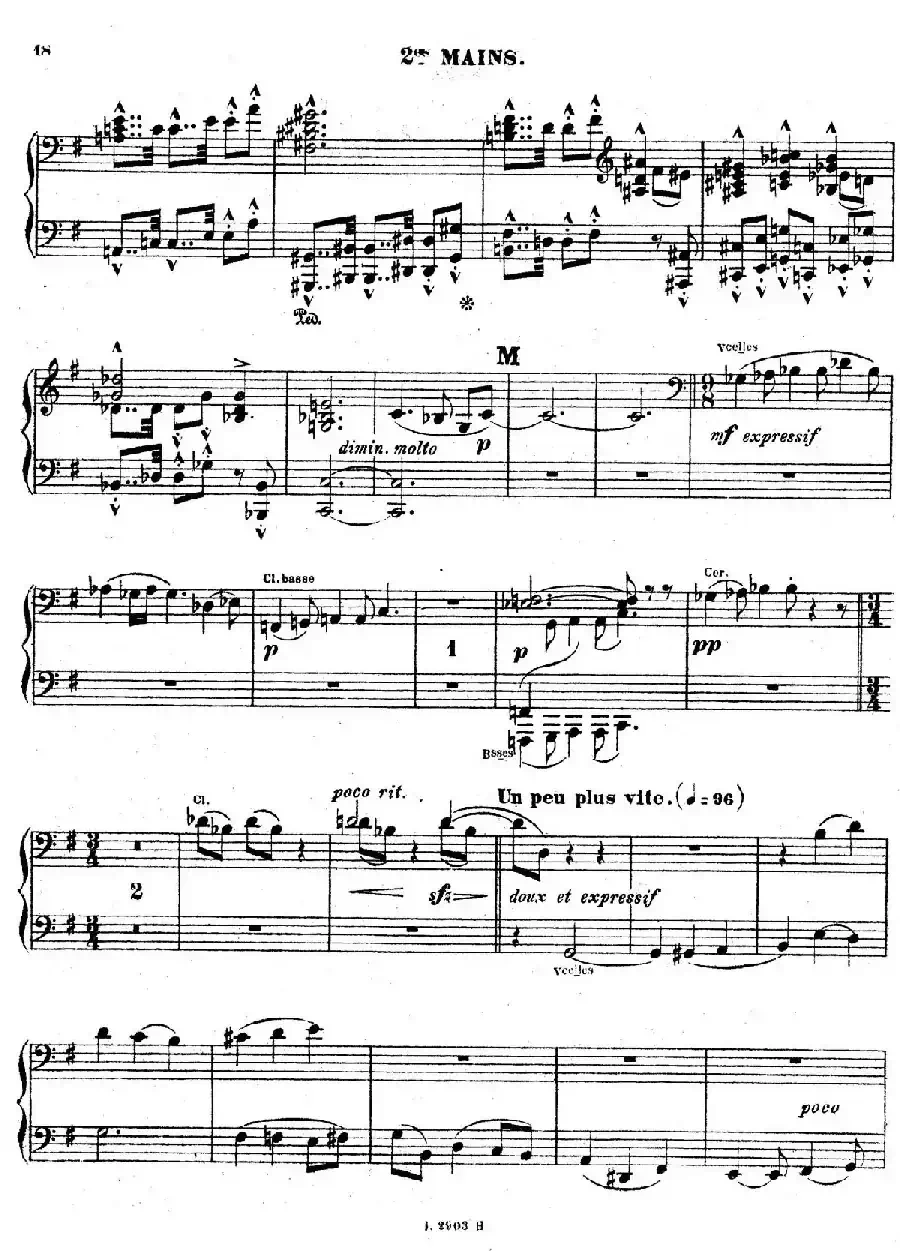 Symphony on a French Mountain Air Op.25（法国山歌交响曲·双钢琴·Ⅰ）