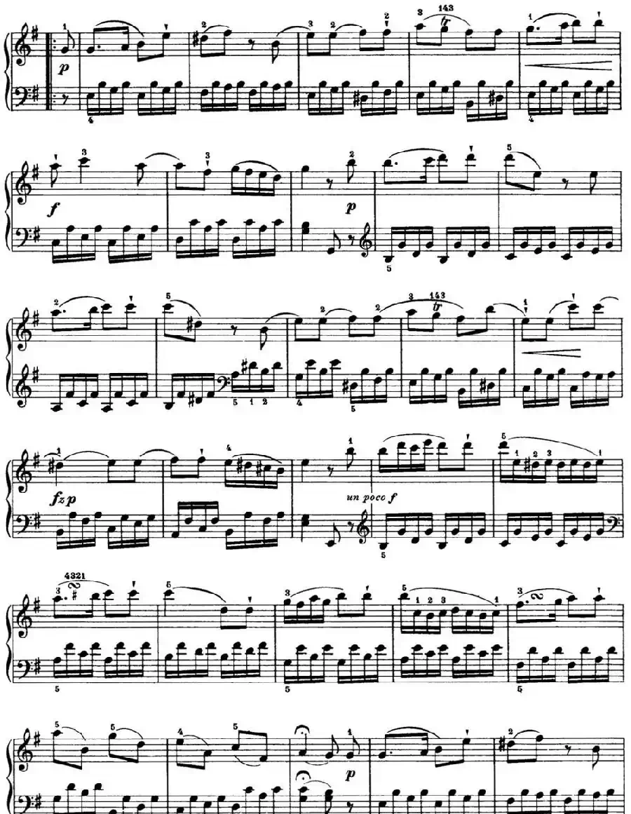 海顿 钢琴奏鸣曲 Hob XVI 34 in E minor