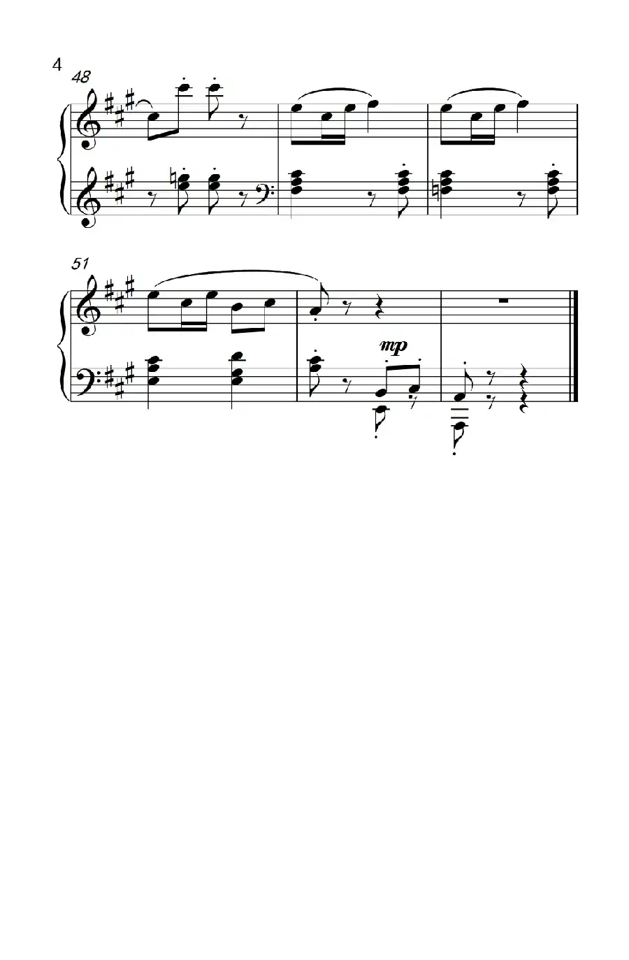 路边的野花不要采（约翰·汤普森 成人钢琴教程 第三册）