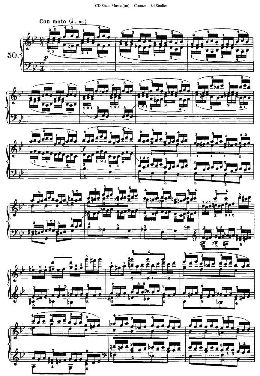 Cramer - 84 exercices（46—50）（克拉莫84首钢琴练习曲）