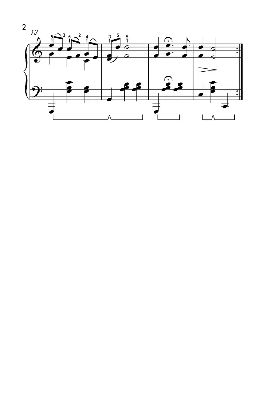 桑塔·露琪亚（约翰·汤普森 成人钢琴教程 第三册）