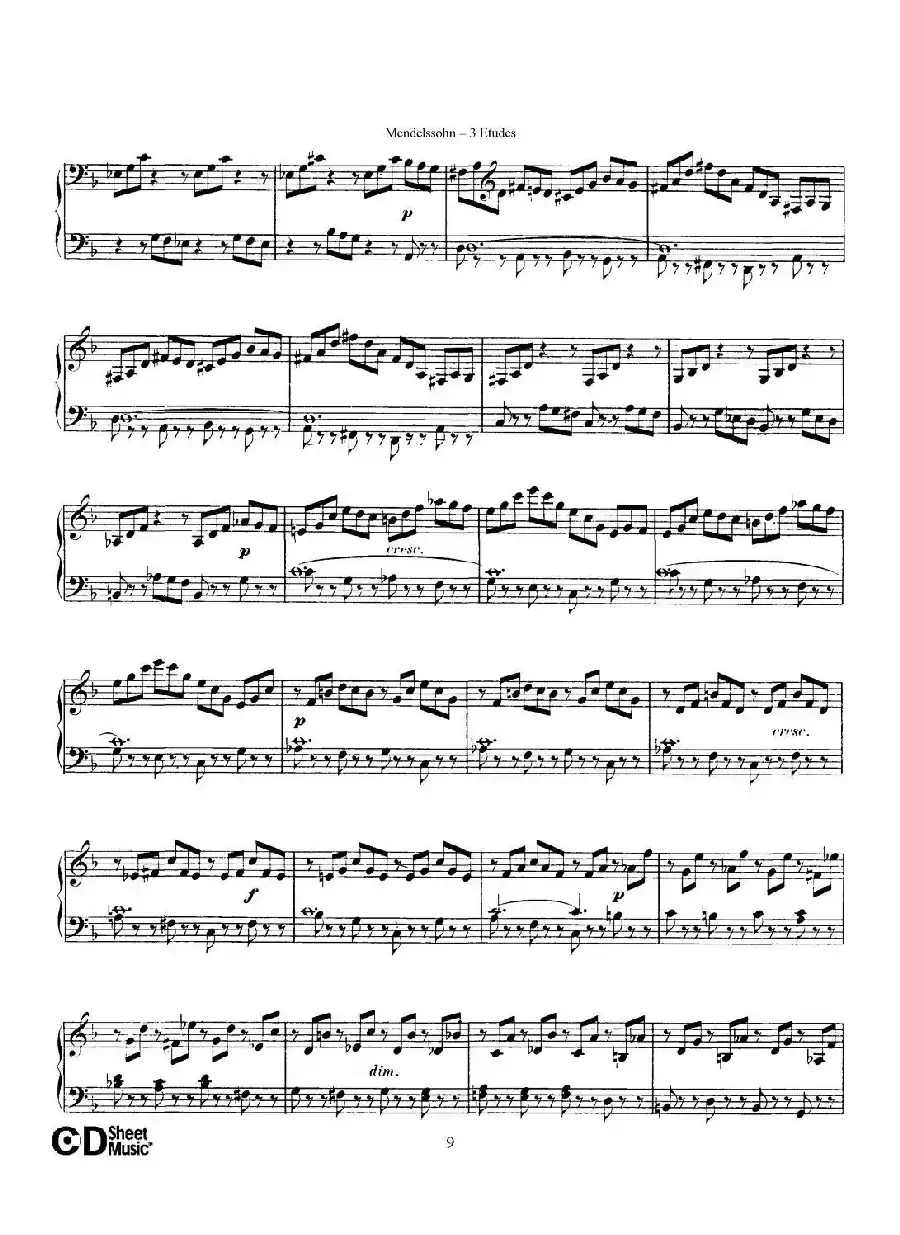 3 Etudes Op.104b（3首练习曲·2）