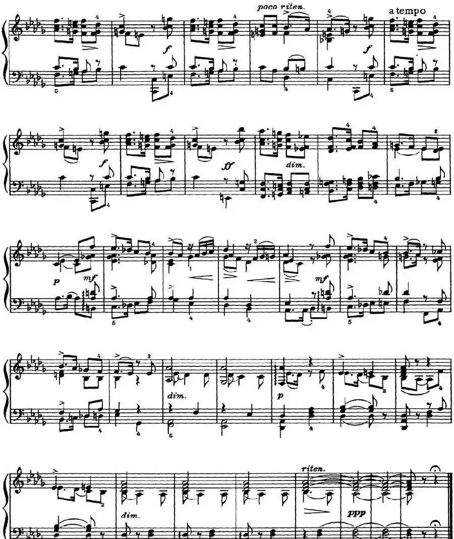 柴可夫斯基18首钢琴小品Op.72（9.Un poco di Schumann）