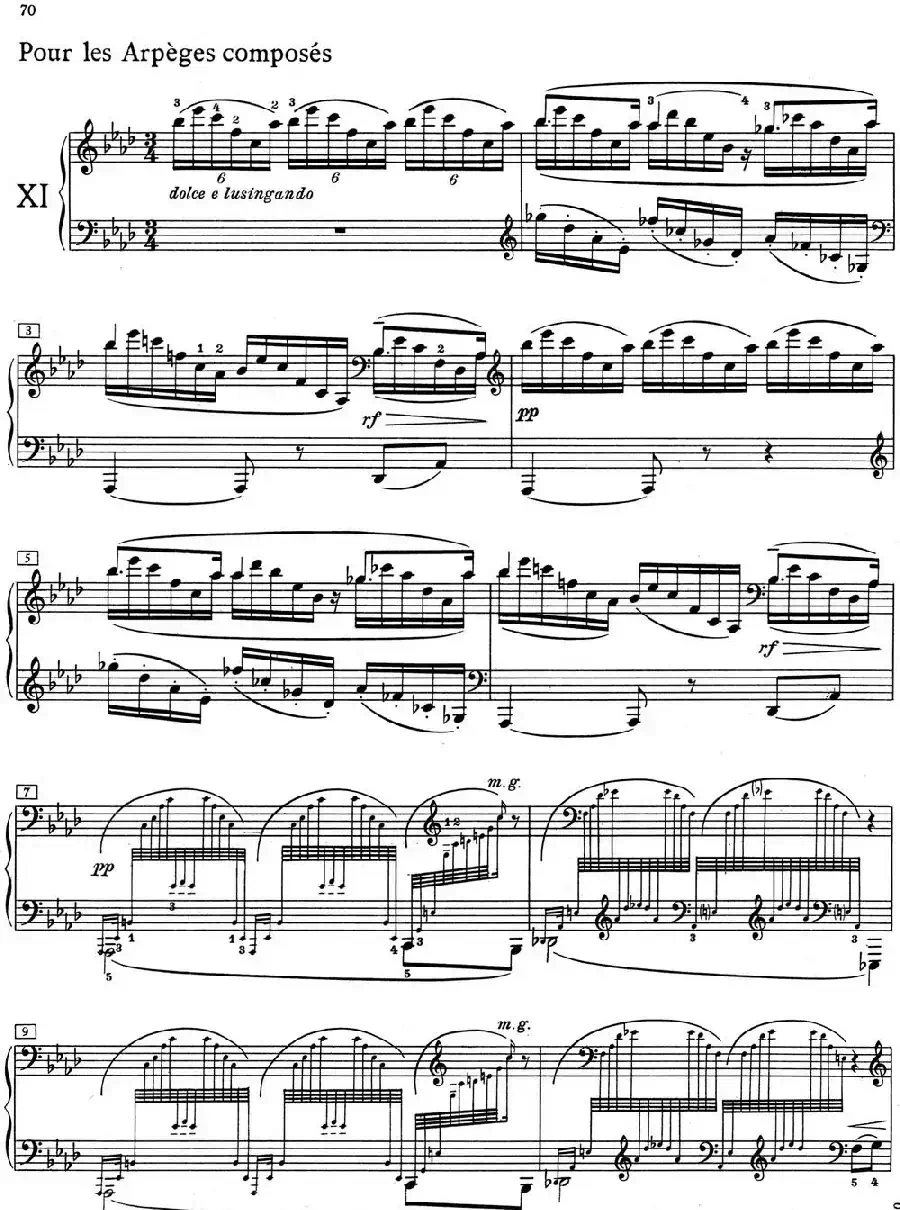 德彪西12首钢琴练习曲（11 琶音练习v1.0 arpèges composés）