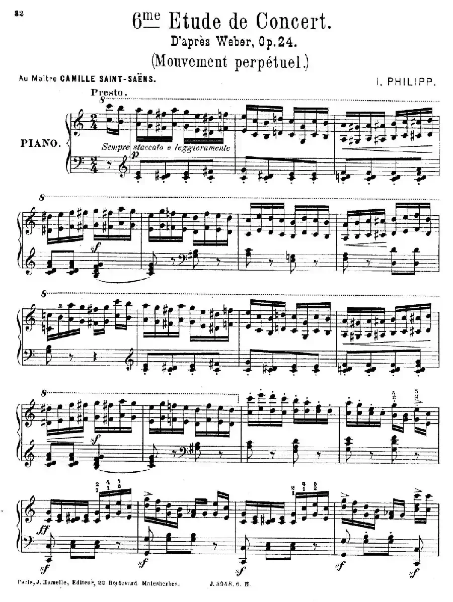6 Etudes de Concert（6首音乐会练习曲·6）