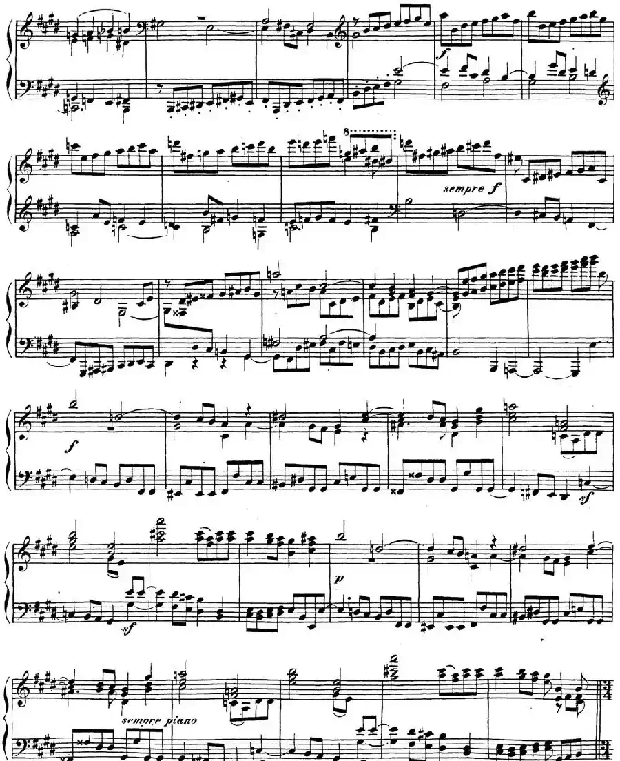 贝多芬钢琴奏鸣曲30 E大调 Op.109 E major